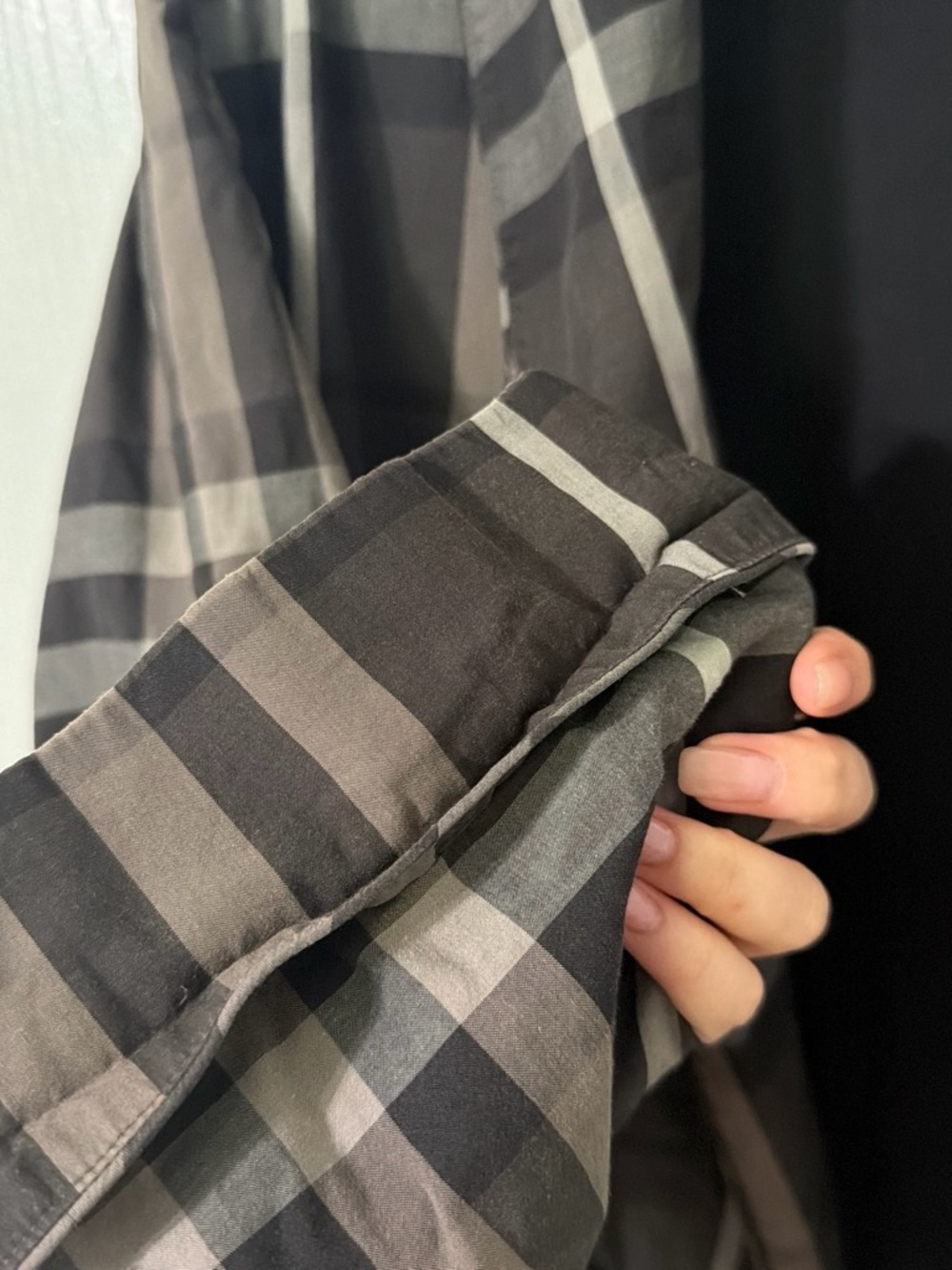 Burberry Men's Plaid Trench Coat - Black & Brown - Picture 4 of 6